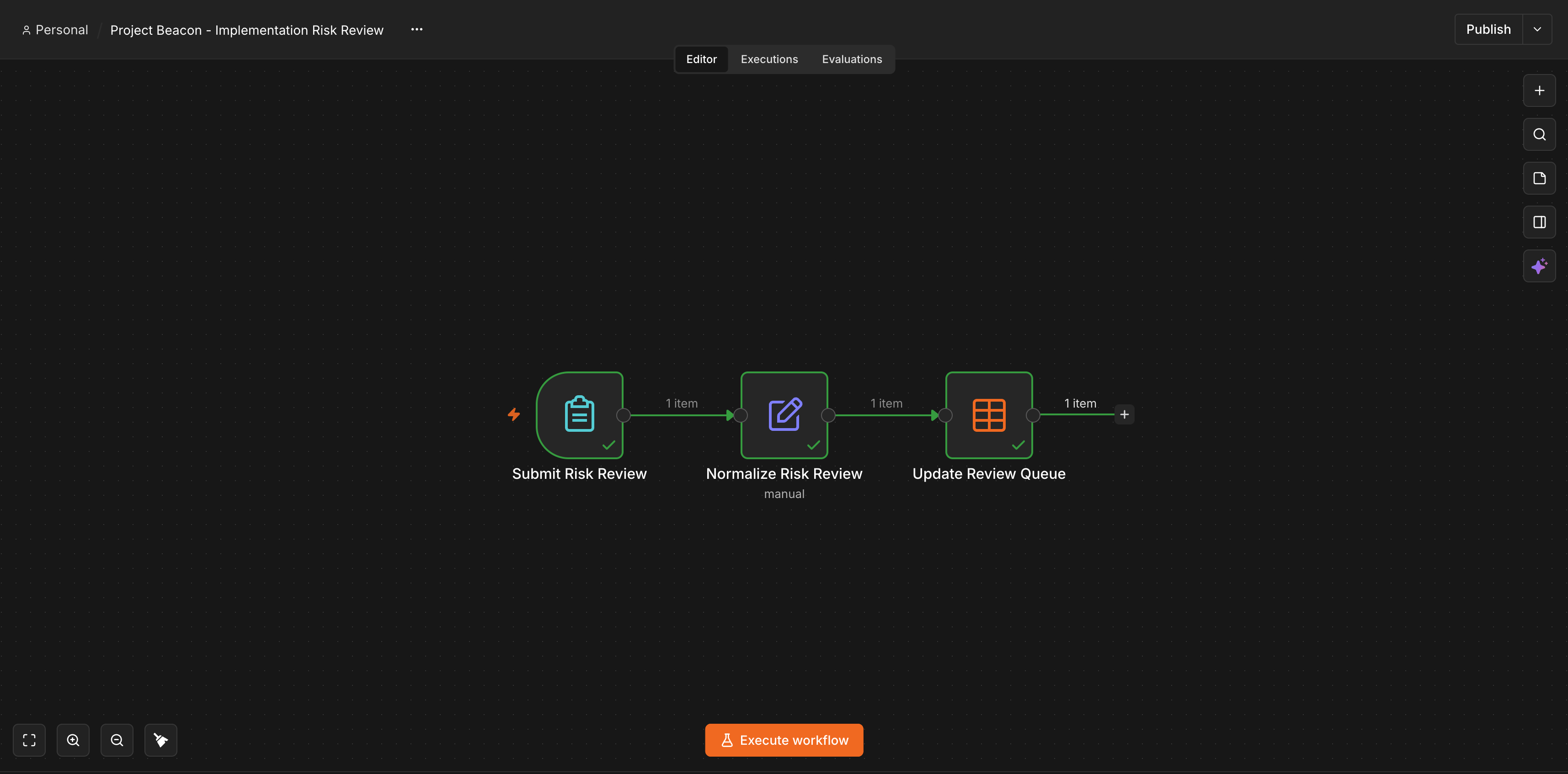 BEACON implementation risk review workflow